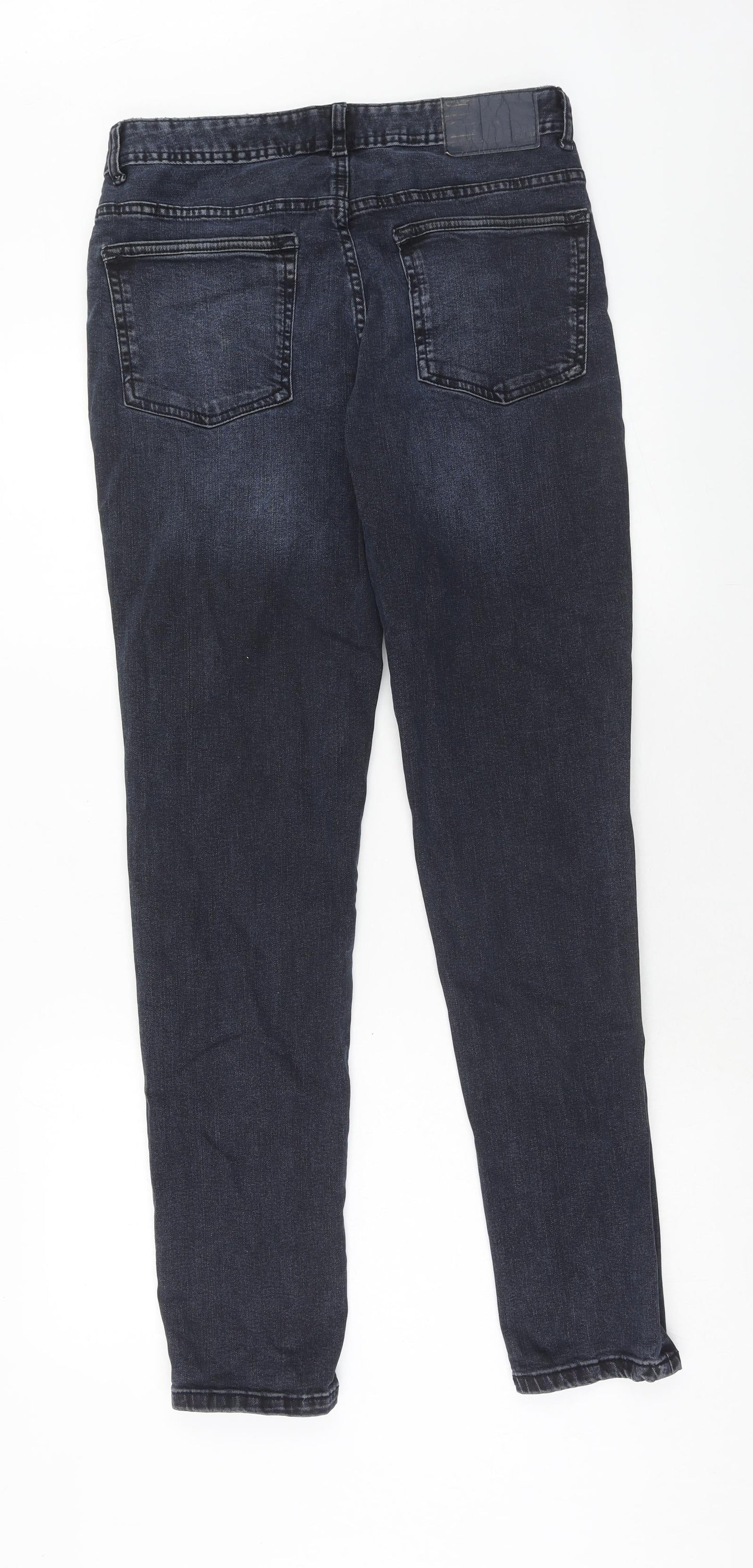 Denim & Co. Mens Blue Cotton Skinny Jeans Size 30 in L32 in Slim Button