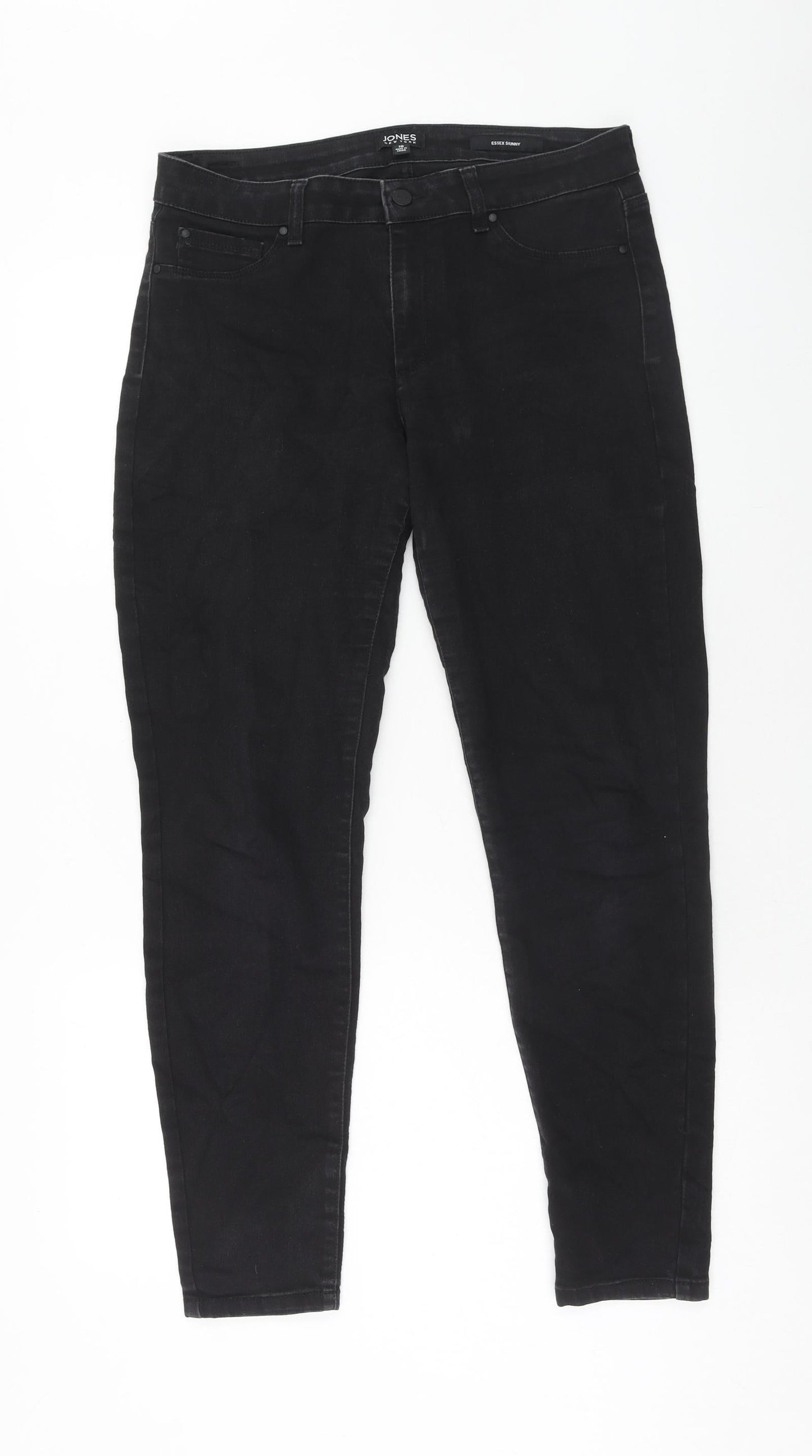 Womens UK Size 10 Jones New York Regular Fit Skinny Black Jeans