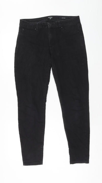 Womens UK Size 10 Jones New York Regular Fit Skinny Black Jeans
