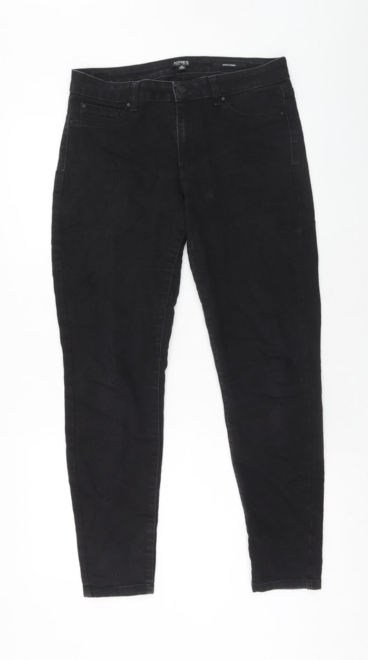 Womens UK Size 10 Jones New York Regular Fit Skinny Black Jeans
