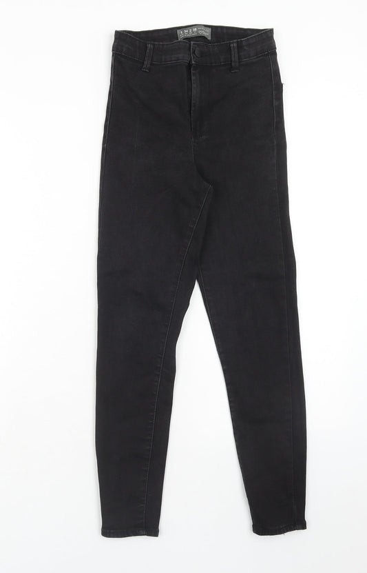 Denim & Co. Womens Black Cotton Skinny Jeans Size 6 Regular Zip