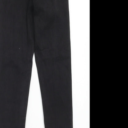 Denim & Co. Womens Black Cotton Skinny Jeans Size 6 Regular Zip