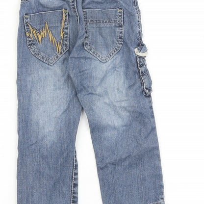ativo Baby Blue 100% Cotton Jogger Jeans Size 24 Months Zip