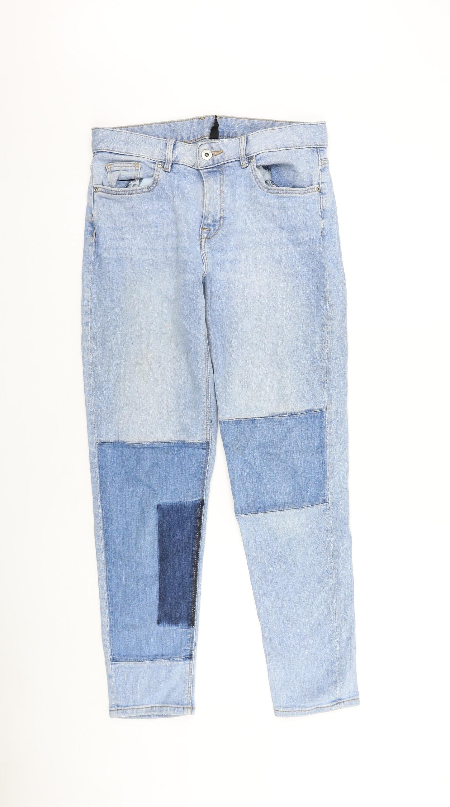 Womens UK Size 6 H&M Regular Fit Tapered Blue Jeans