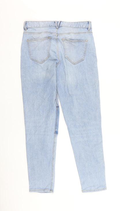 Womens UK Size 6 H&M Regular Fit Tapered Blue Jeans