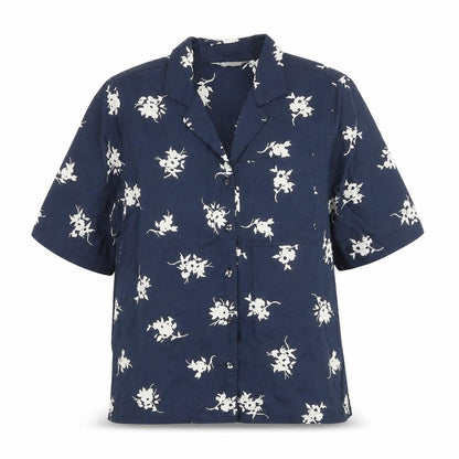 Womens UK Size 6 Marks and Spencer Blue Basic Button-Up