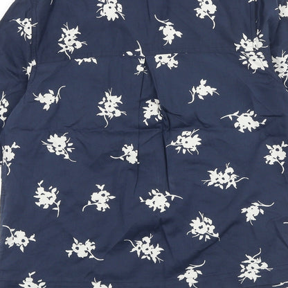 Womens UK Size 6 Marks and Spencer Blue Basic Button-Up