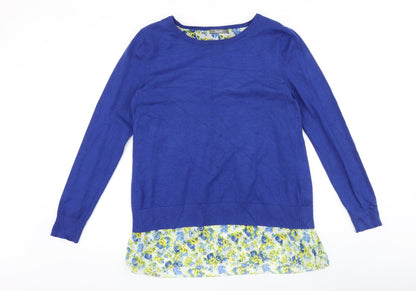 Womens UK Size 10 South Blue Pullover Jumper