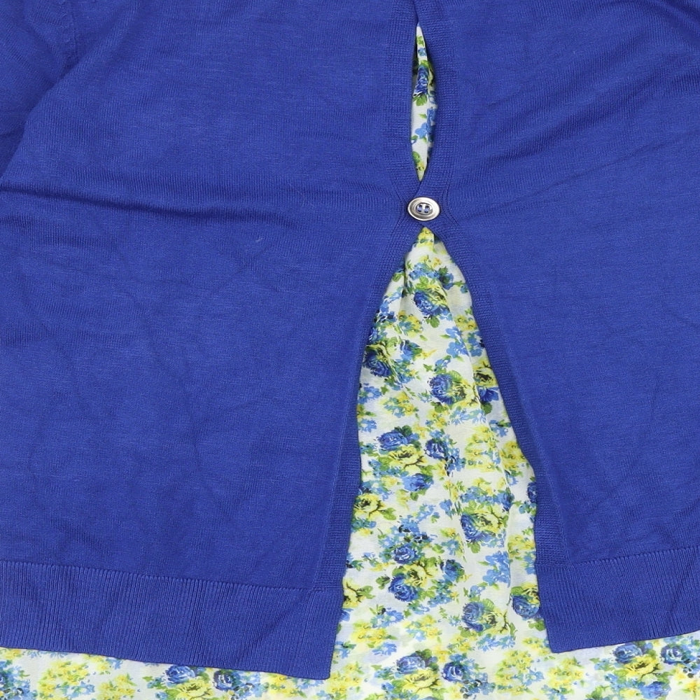 Womens UK Size 10 South Blue Pullover Jumper