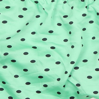 Womens UK Size 16 River Island Green Cropped Blouse