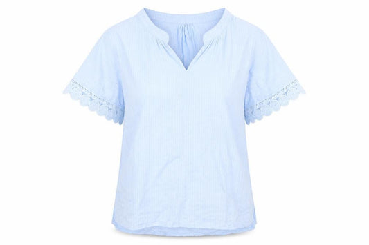 Womens UK Size L Preworn Blue Basic T-Shirt