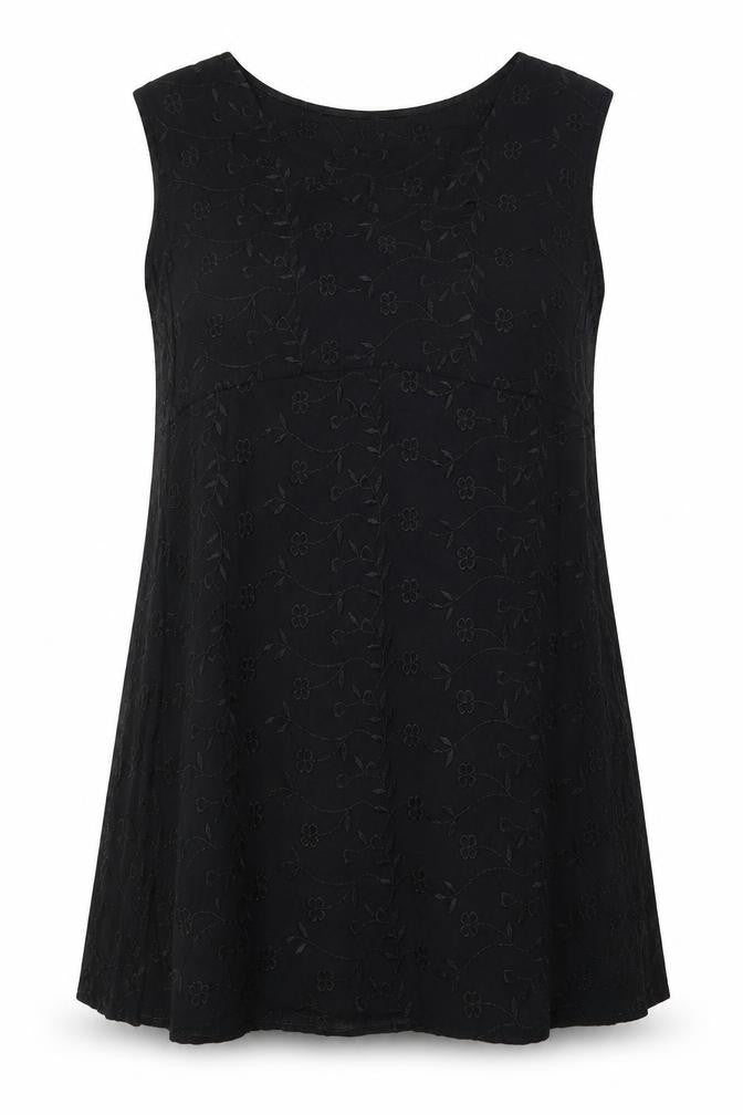 Dorothy Perkins Womens Black Floral Viscose Trapeze & Swing Size 16 Round Neck Pullover