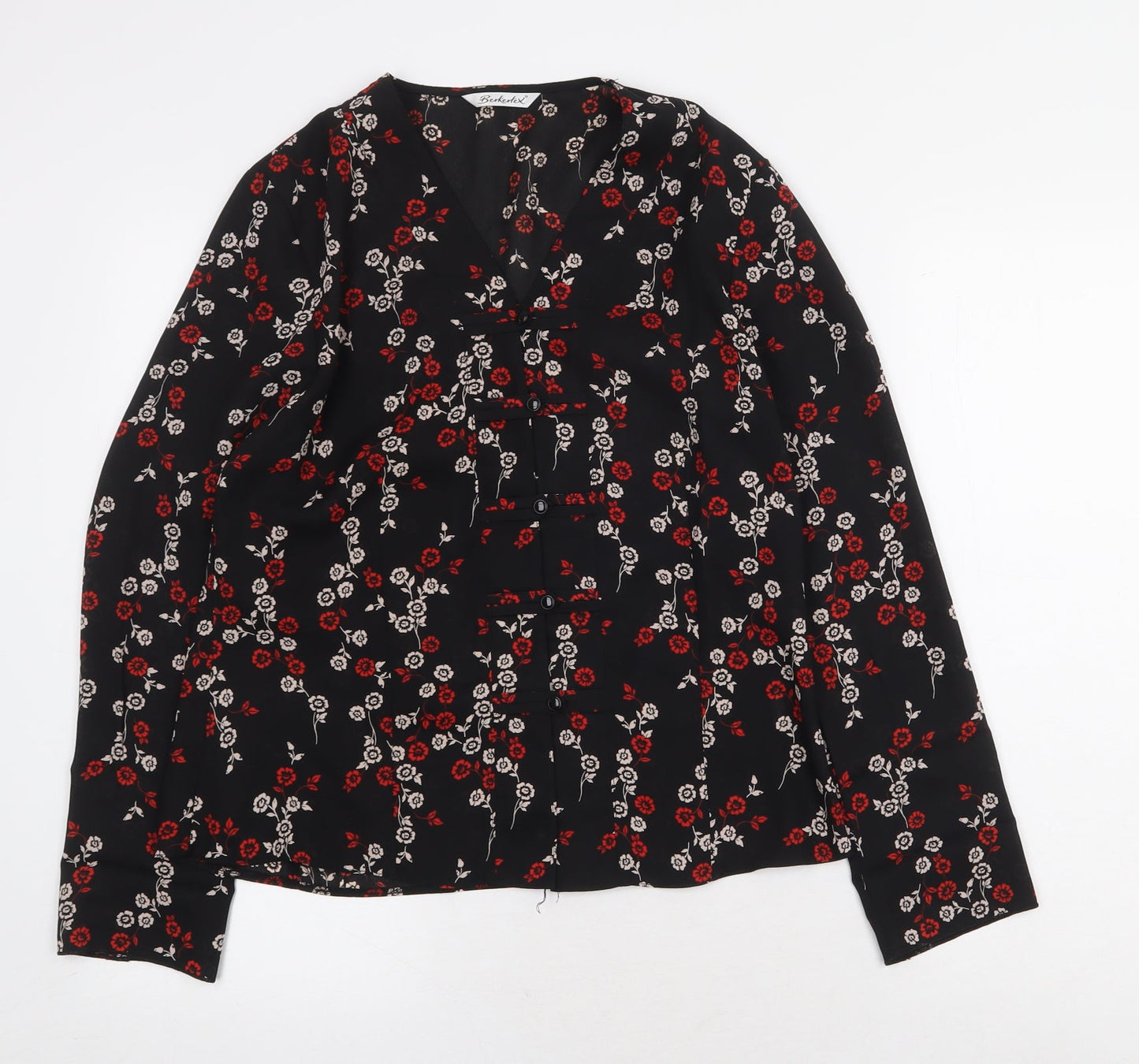 Womens UK Size M Berketex Black Basic Blouse