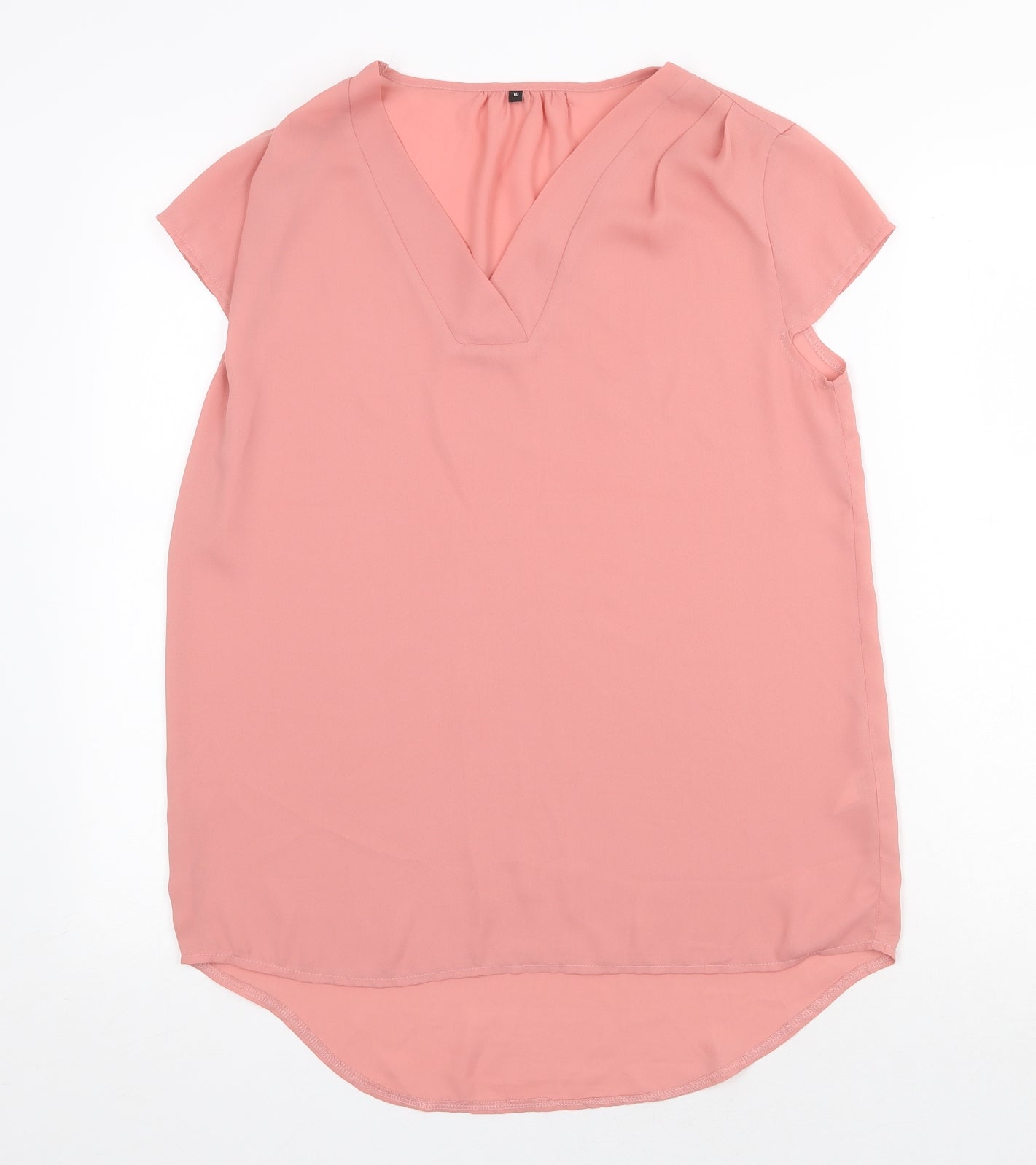 Womens UK Size 10 Preworn Pink Basic Blouse