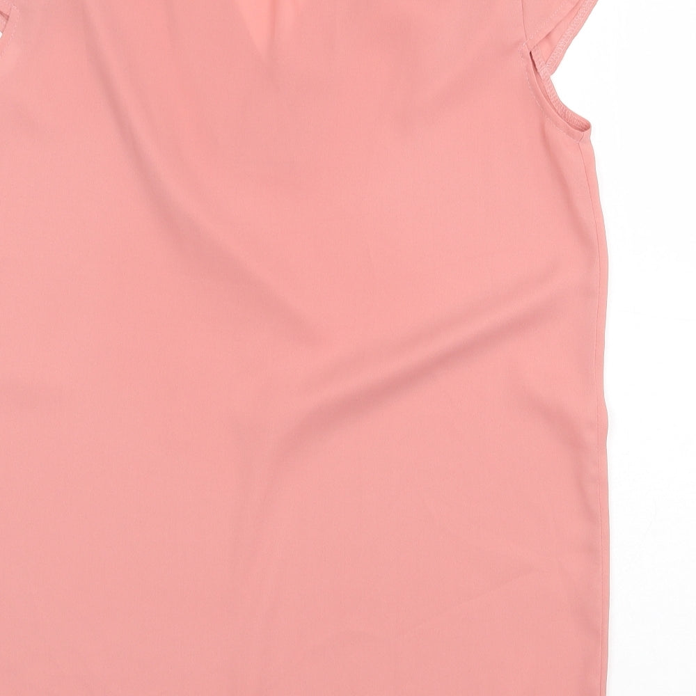 Womens UK Size 10 Preworn Pink Basic Blouse