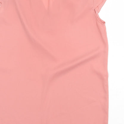 Womens UK Size 10 Preworn Pink Basic Blouse