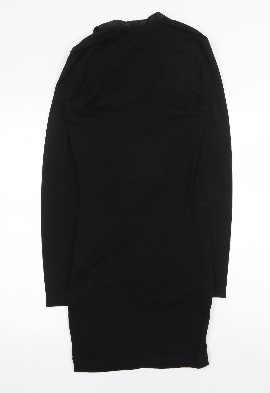 French Connection Womens Black Cotton A-Line Size 10 V-Neck Pullover