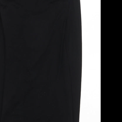 French Connection Womens Black Cotton A-Line Size 10 V-Neck Pullover