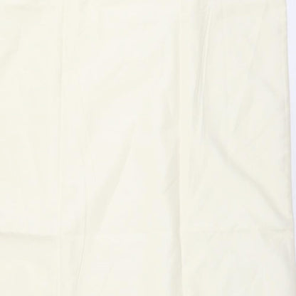 Preworn Womens Ivory Polyester A-Line Size 24 Round Neck Pullover