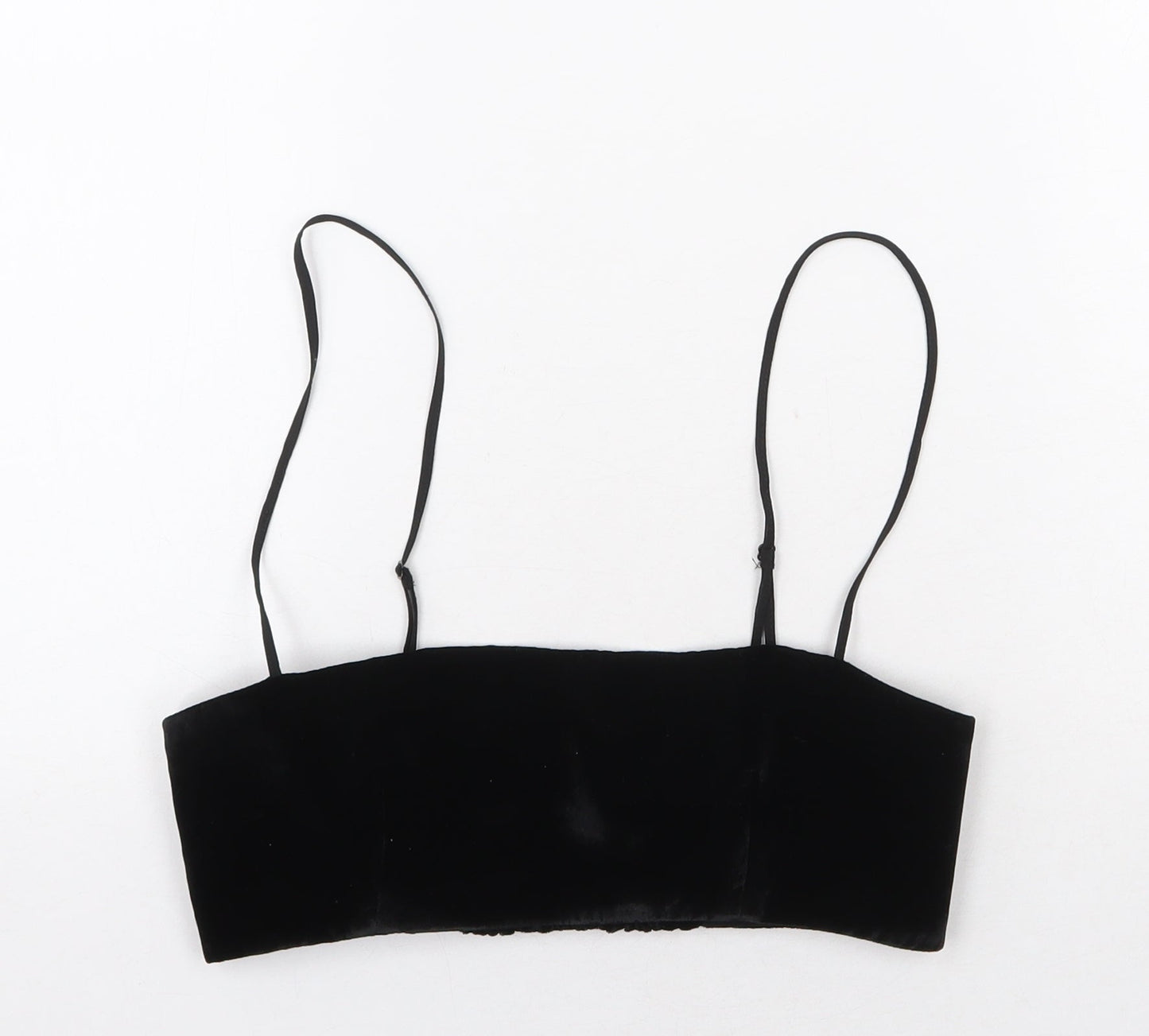 Womens UK Size S Zanzara Black Cropped Tank