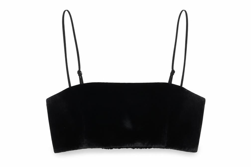 Womens UK Size S Zanzara Black Cropped Tank