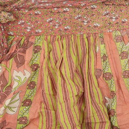 Joe Browns Womens Orange Geometric Cotton Skater Skirt Size 10 Zip