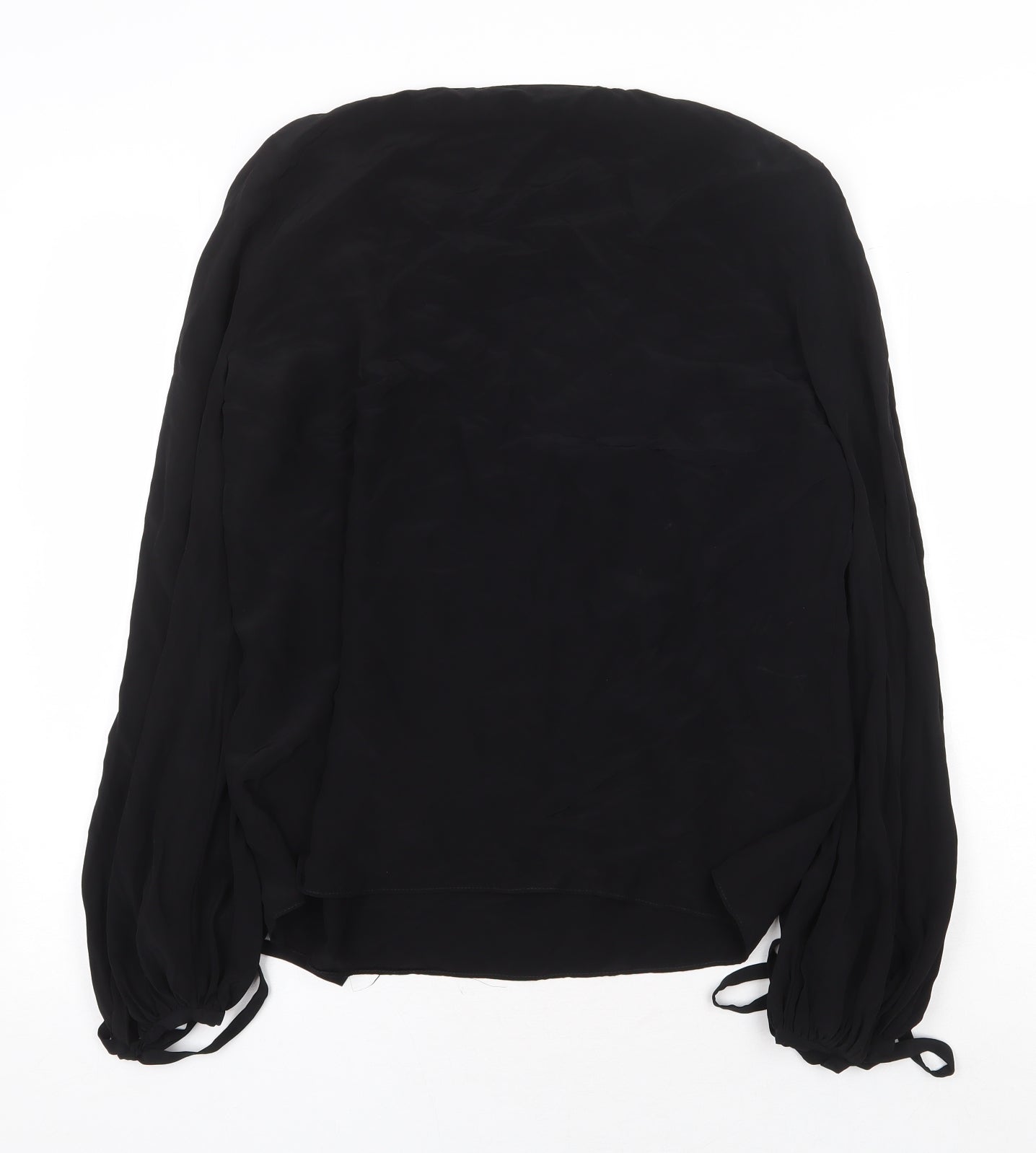 Womens UK Size S Zara Black Basic Blouse