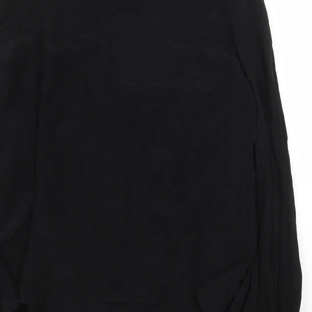 Womens UK Size S Zara Black Basic Blouse