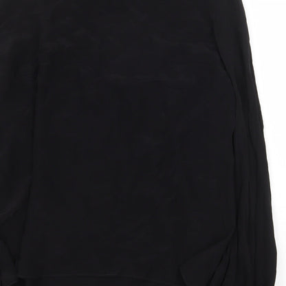 Womens UK Size S Zara Black Basic Blouse