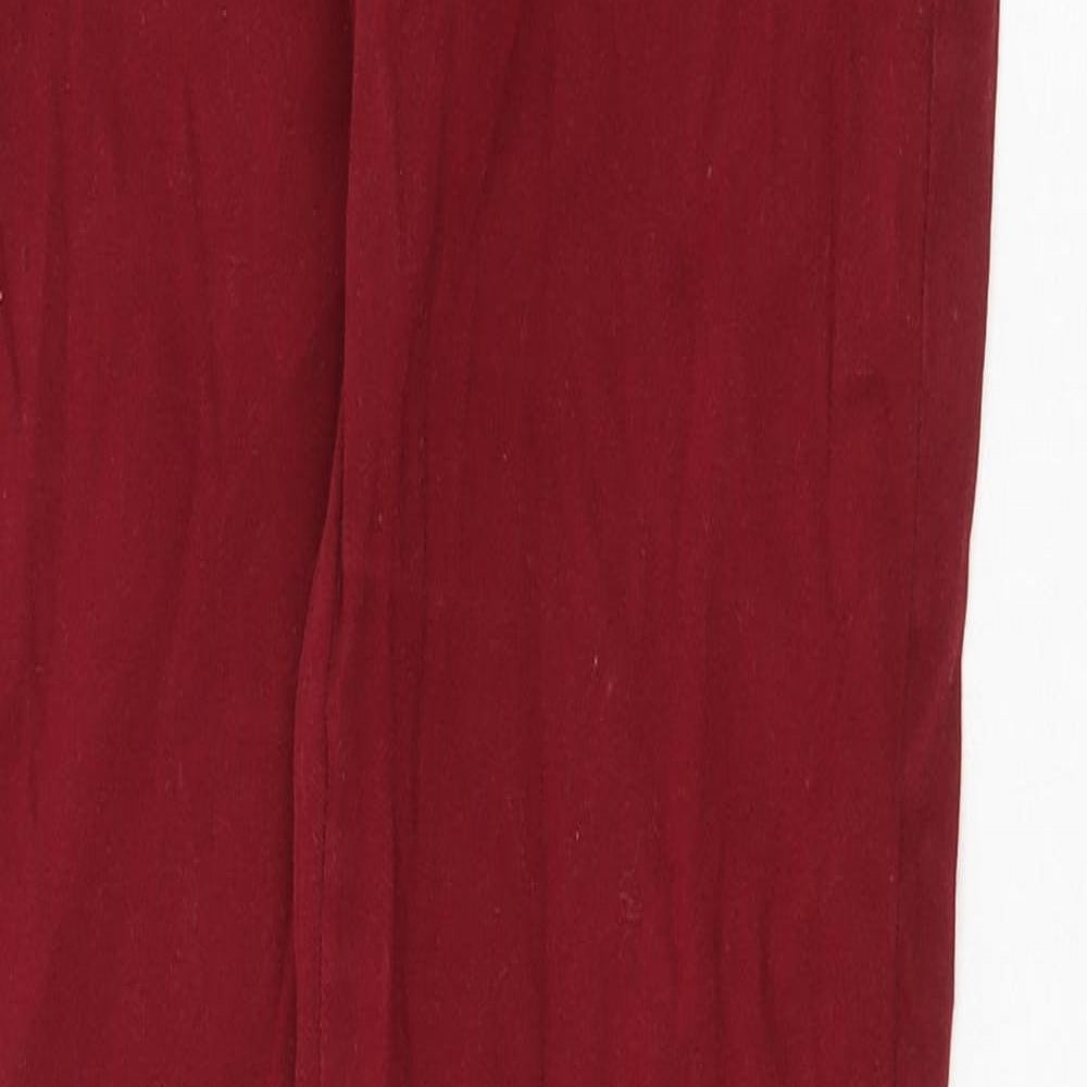 Womens UK Size 10 Yes Yes Regular Fit Skinny Red Jeans