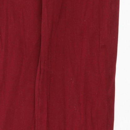 Womens UK Size 10 Yes Yes Regular Fit Skinny Red Jeans