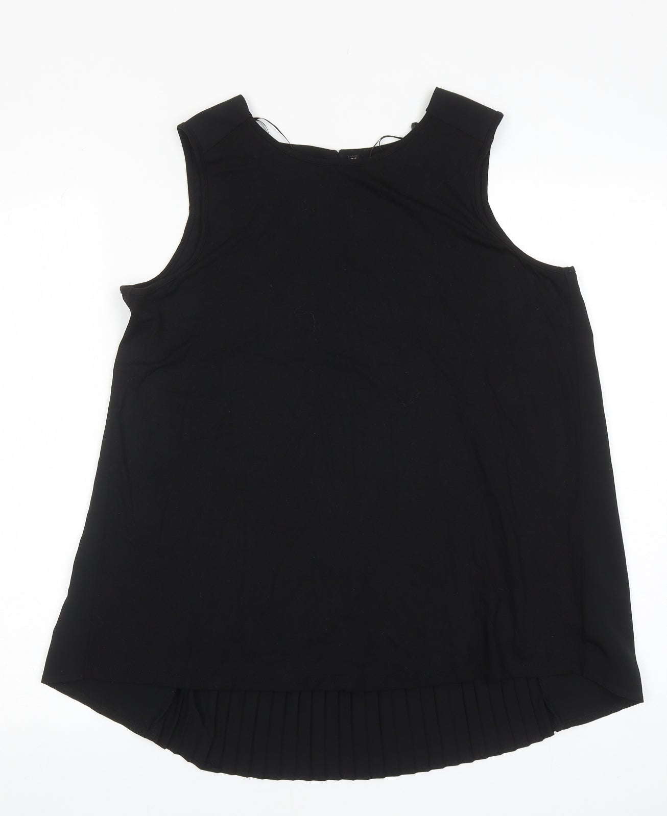 Preworn Womens Black Polyester Basic Tank Size M Scoop Neck