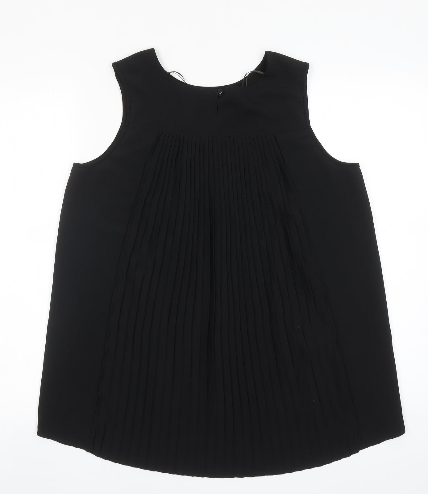 Preworn Womens Black Polyester Basic Tank Size M Scoop Neck
