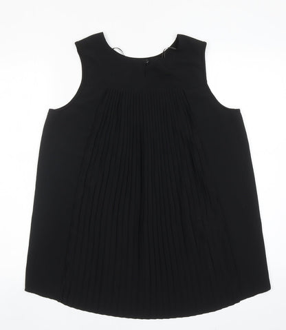 Preworn Womens Black Polyester Basic Tank Size M Scoop Neck
