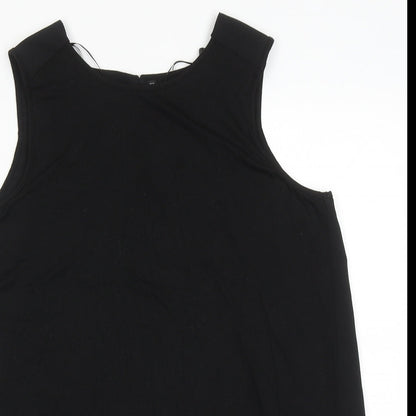 Preworn Womens Black Polyester Basic Tank Size M Scoop Neck