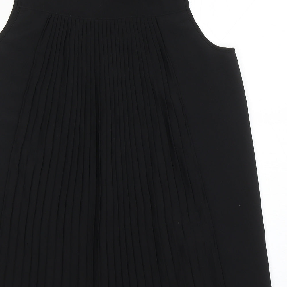 Preworn Womens Black Polyester Basic Tank Size M Scoop Neck