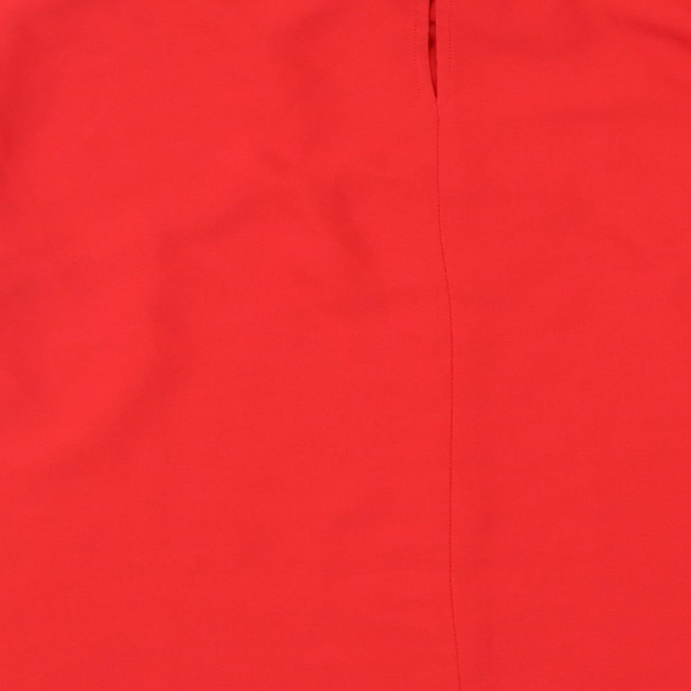 Womens UK Size L Zara Red Basic Blouse