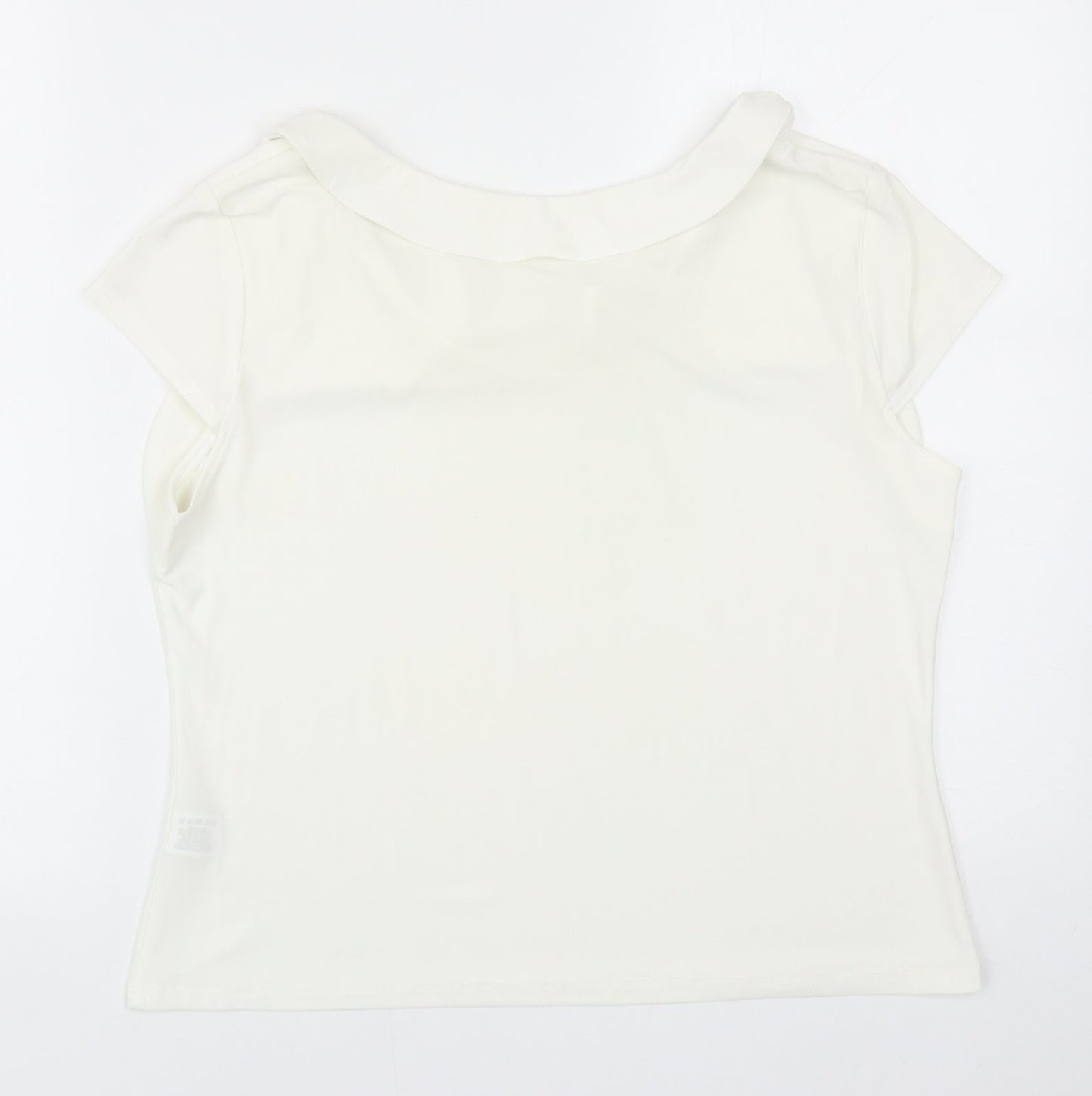 Womens UK Size 14 Minuet Ivory Basic T-Shirt