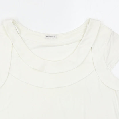 Womens UK Size 14 Minuet Ivory Basic T-Shirt
