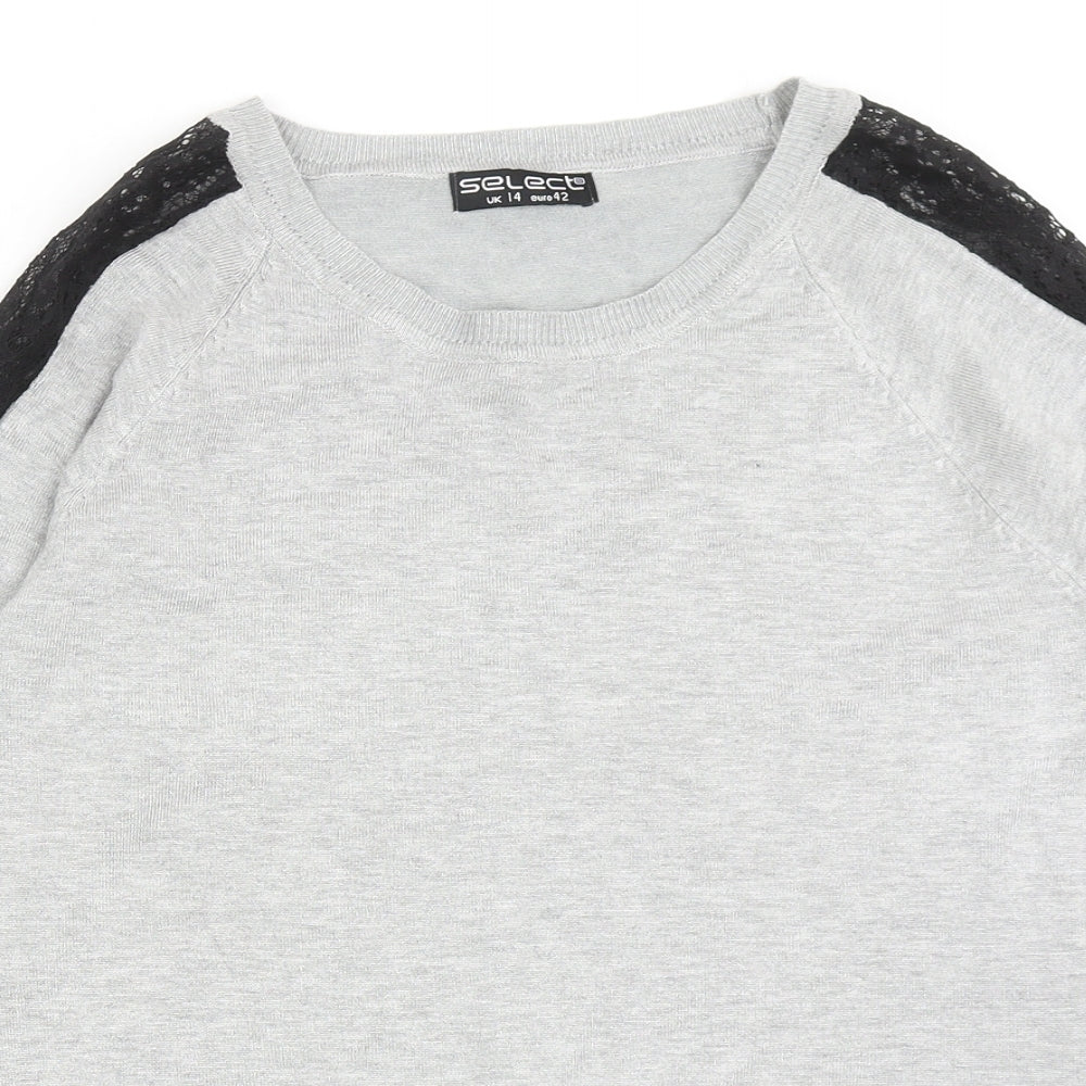 Womens UK Size 14 Select Grey Pullover Jumper