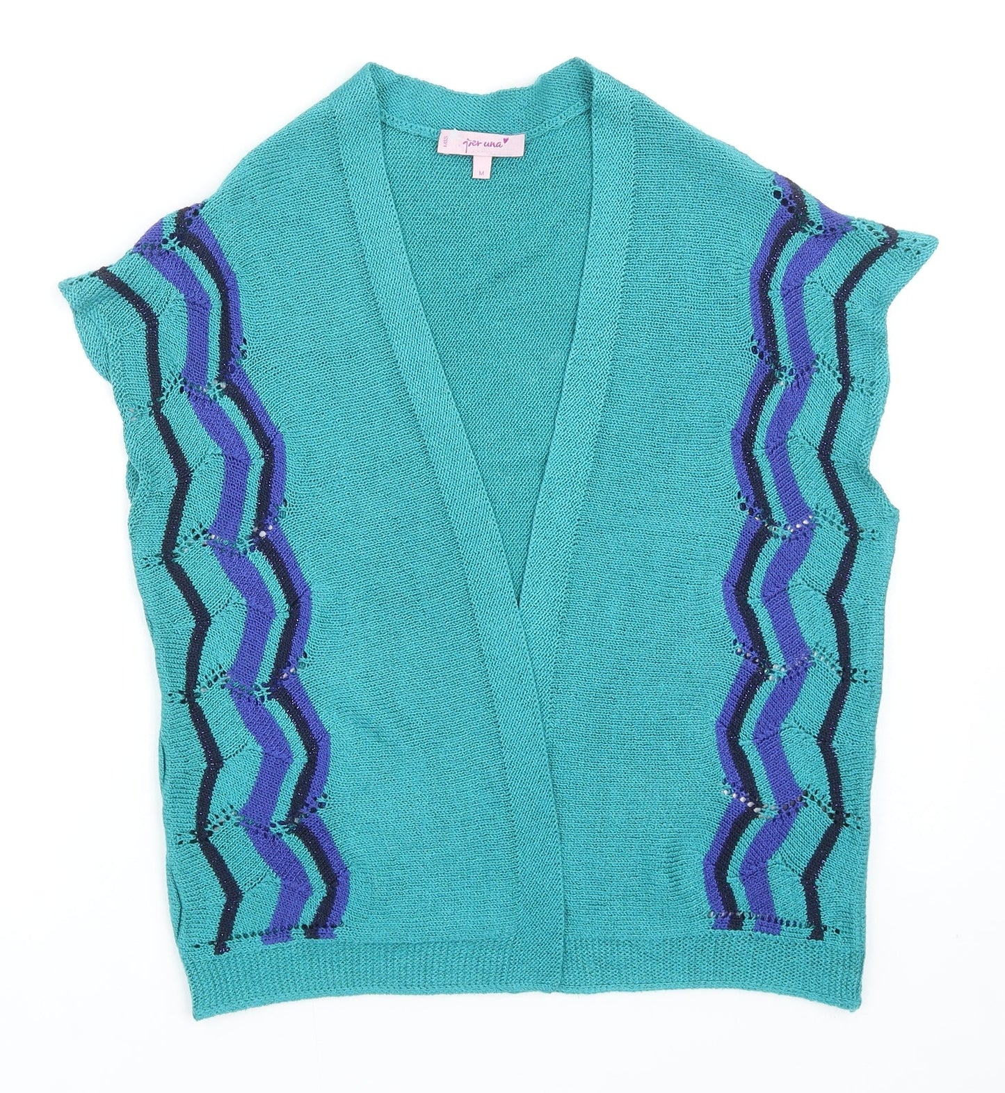 Womens UK Size M Per Una Green Cardigan Jumper