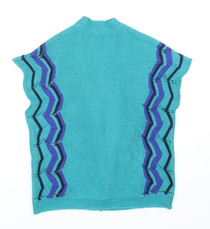 Womens UK Size M Per Una Green Cardigan Jumper