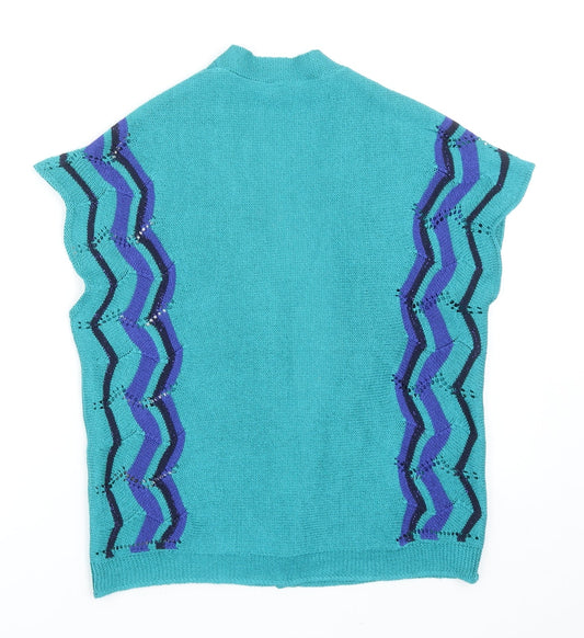 Womens UK Size M Per Una Green Cardigan Jumper