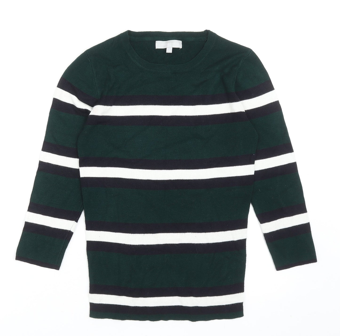 Womens UK Size 10 Red Herring Green Pullover Jumper