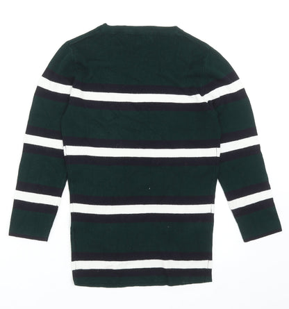 Womens UK Size 10 Red Herring Green Pullover Jumper