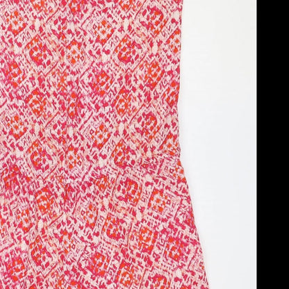 Gap Womens Pink Geometric Polyester Playsuit One-Piece Size S Hook & Eye