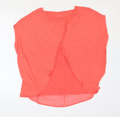 F&F Womens Pink Viscose Basic Blouse Size 6 Round Neck