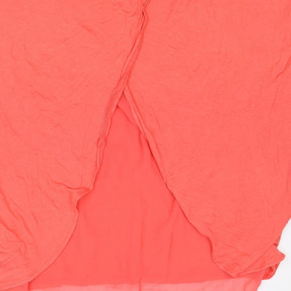 F&F Womens Pink Viscose Basic Blouse Size 6 Round Neck