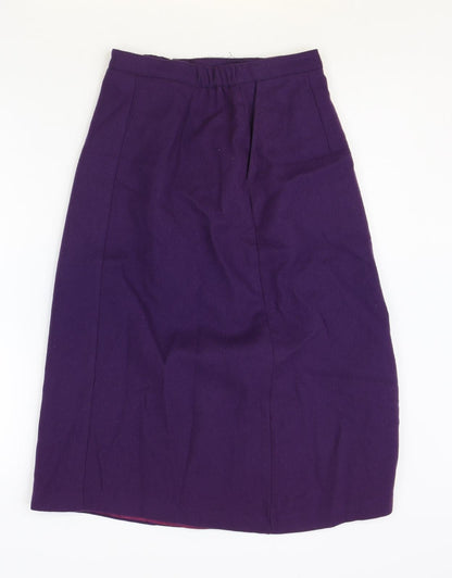 Corey Lynn Womens Purple Polyester Straight & Pencil Skirt Size 8 Zip