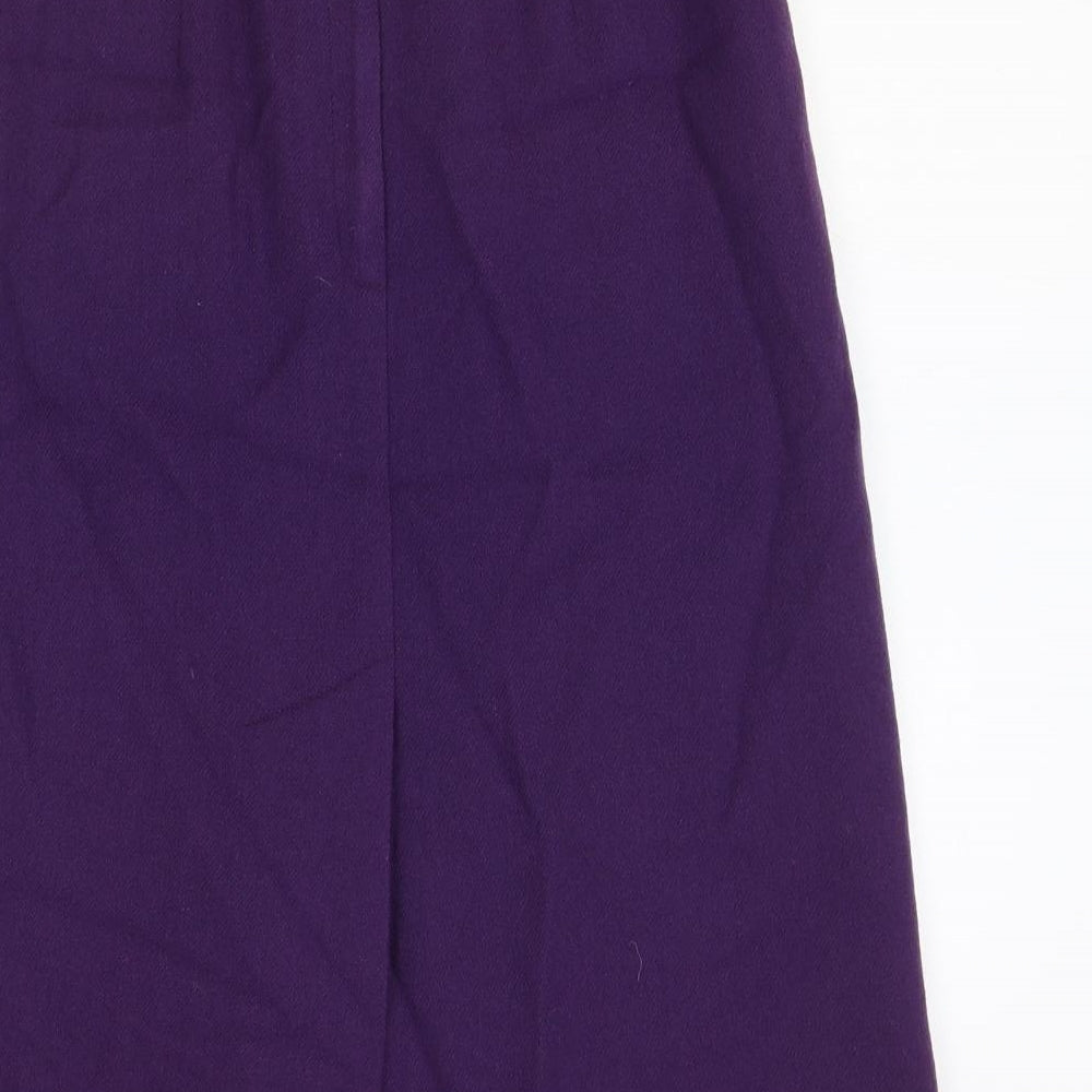 Corey Lynn Womens Purple Polyester Straight & Pencil Skirt Size 8 Zip